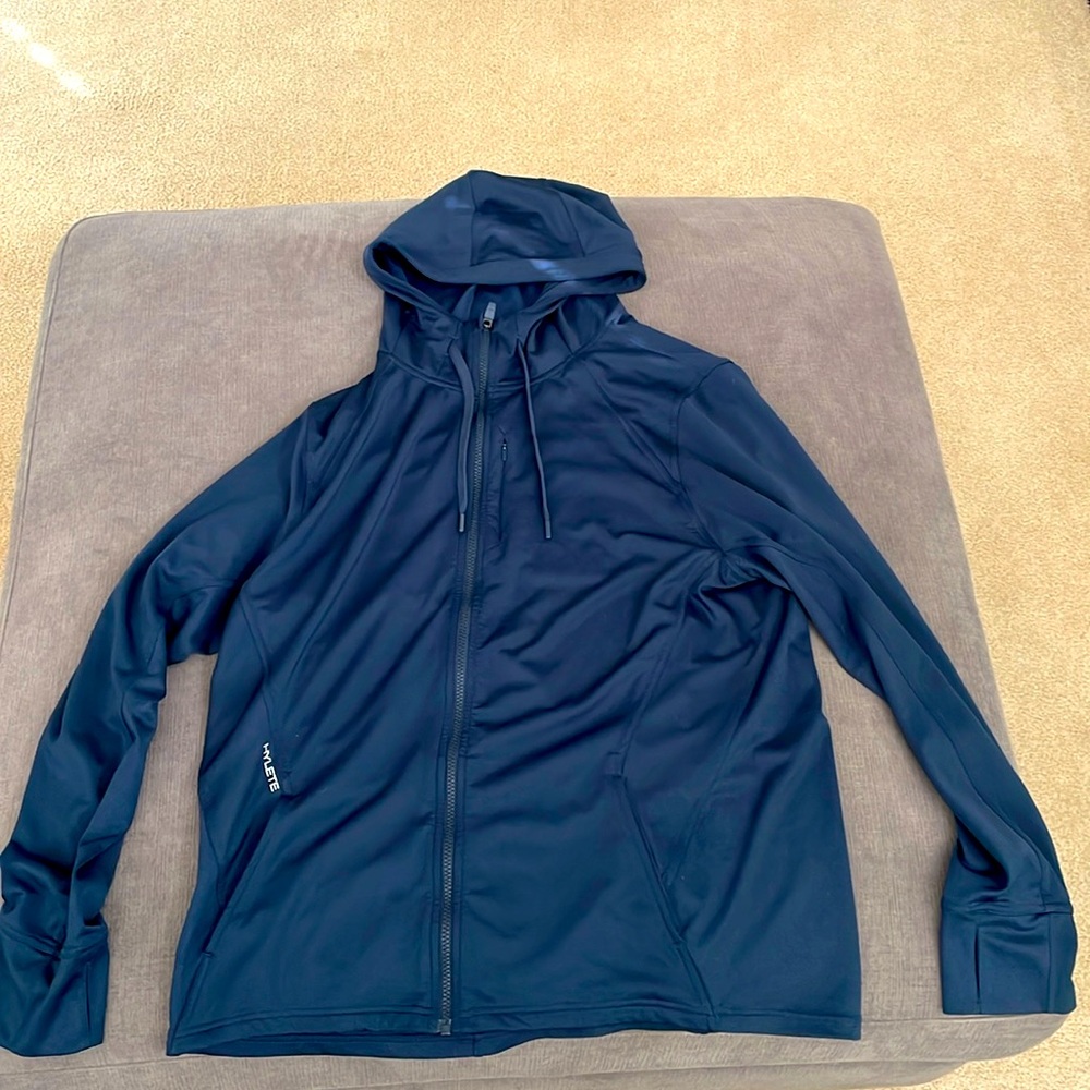 Men’s XXL Hylete Scuba Zip-up Hoodie Dark Blue